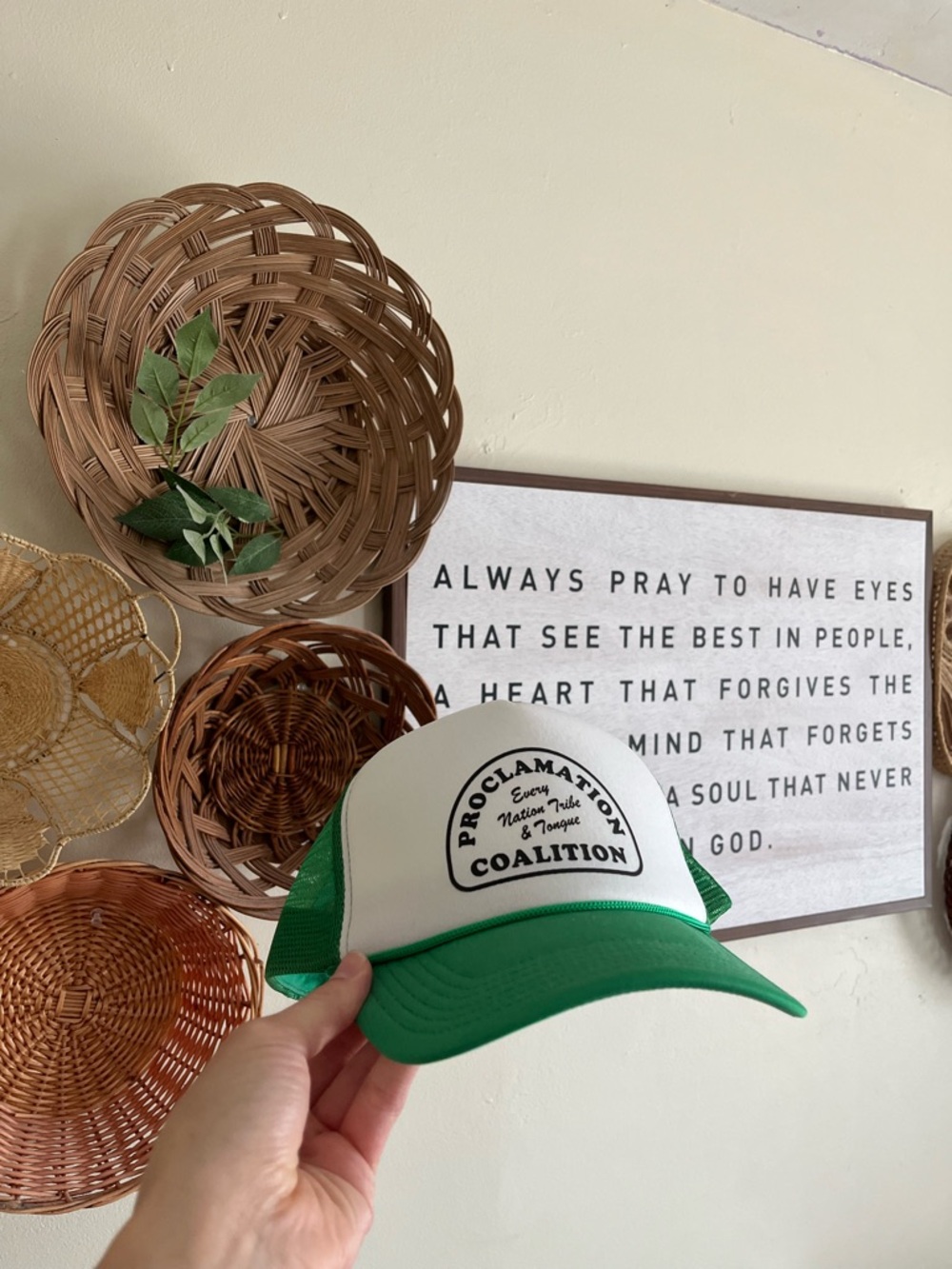Proclamation Coalition Green & White Trucker Hat